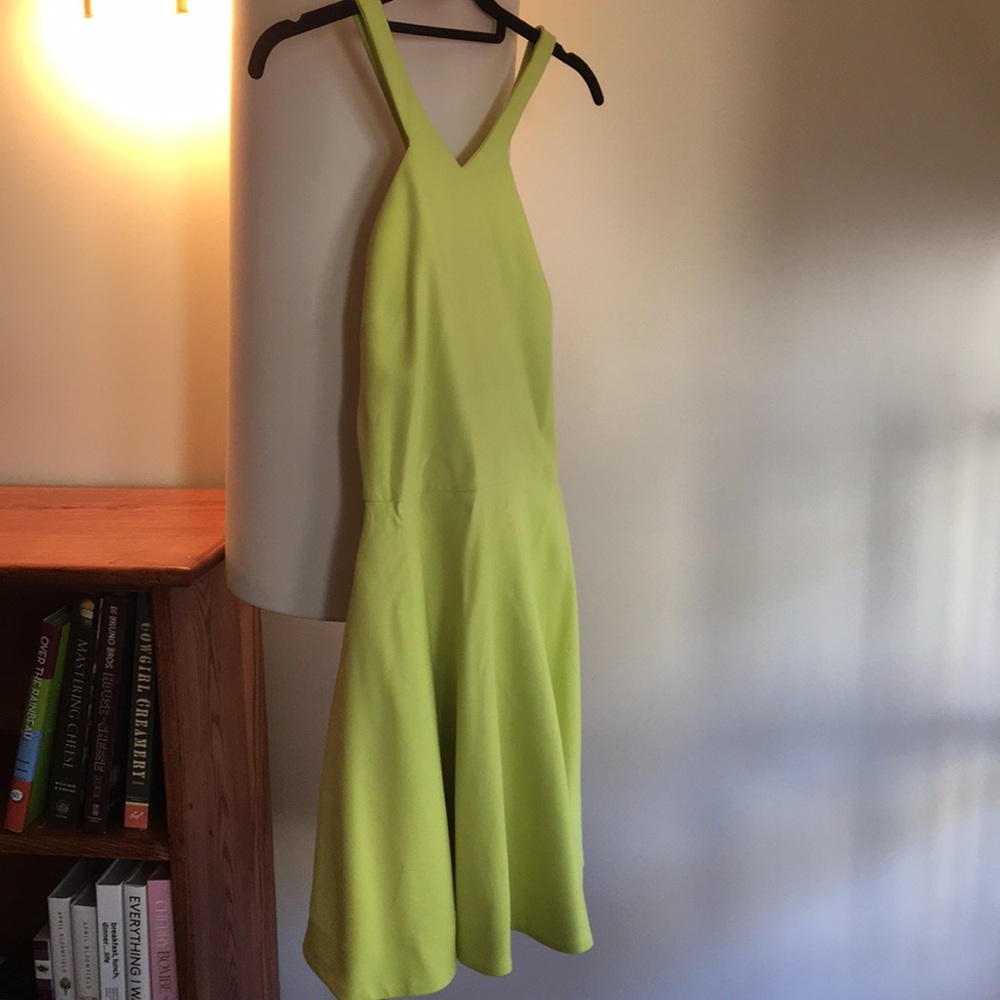 Elizabeth and James lime green fit and flare dress